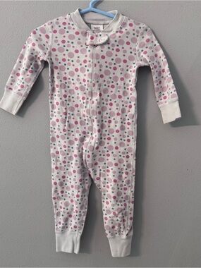 Hanna Andersson Organic Cotton Polka Dot Baby Sleeper Pink Purple 9-18 Months 70